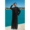 TAŞLI UZUN TESETTÜR ZARİF ABAYA-SİYAH