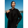 TAŞLI UZUN TESETTÜR ZARİF ABAYA-SİYAH