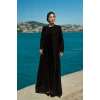 TAŞLI UZUN TESETTÜR ZARİF ABAYA - SİYAH