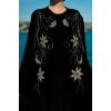 TAŞLI UZUN TESETTÜR ZARİF ABAYA-SİYAH