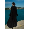 TAŞLI UZUN TESETTÜR ZARİF ABAYA-SİYAH