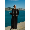 TAŞLI UZUN TESETTÜR ZARİF ABAYA-SİYAH