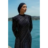 TAŞLI UZUN TESETTÜR ZARİF ABİYE-LACİVERT