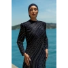 TAŞLI UZUN TESETTÜR ZARİF ABİYE-LACİVERT