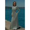 UZUN TAŞLI ZARİF TESETTÜR ABİYE-MİNT