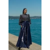 UZUN TAŞLI ZARİF TESETTÜR ABİYE-LACİVERT