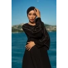 UZUN TAŞLI ZARİF TESETTÜR ABAYA-SİYAH