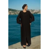 UZUN TAŞLI ZARİF TESETTÜR ABAYA-SİYAH