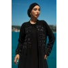 UZUN TAŞLI ZARİF TESETTÜR ABAYA-SİYAH