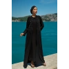 UZUN TAŞLI ZARİF TESETTÜR ABAYA-SİYAH
