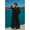 UZUN TAŞLI ZARİF TESETTÜR ABAYA-SİYAH