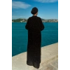 TAŞLI UZUN TESETTÜR ZARİF ABAYA - SİYAH