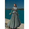 UZUN TAŞLI ZARİF TESETTÜR ABİYE-MİNT TAŞ