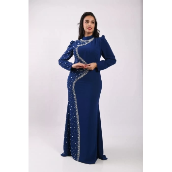 Ankanın Tüyleri Abiye - Mavi