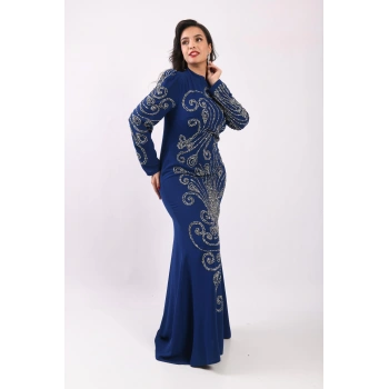 Şelale Işıltısı Abiye - Mavi