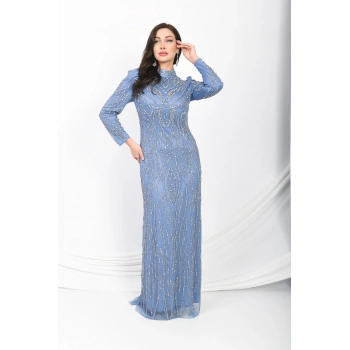 Seraphina Tül Abiye - Mavi