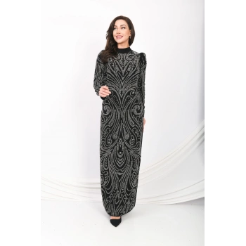 Şelale Işıltısı Abiye - Siyah