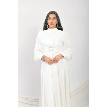 Kraliçenin Dokunuşu Abiye - Beyaz