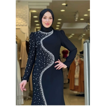 Ankanın Tüyleri Abiye - Siyah