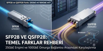 SFP28 ve QSFP28 Farkı: 25GbE mi 100GbE mi? | Rehber