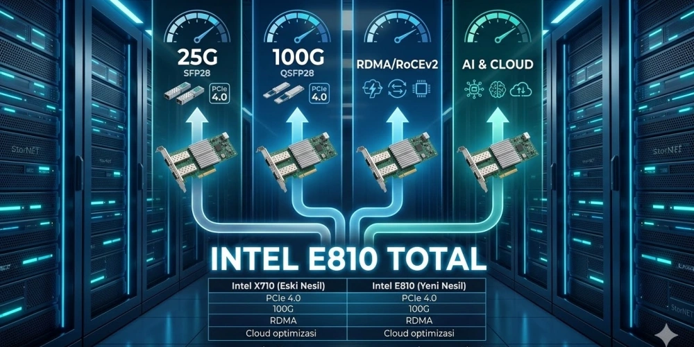 Intel E810 Nedir? (25G / 100G Ethernet Kart Rehberi)