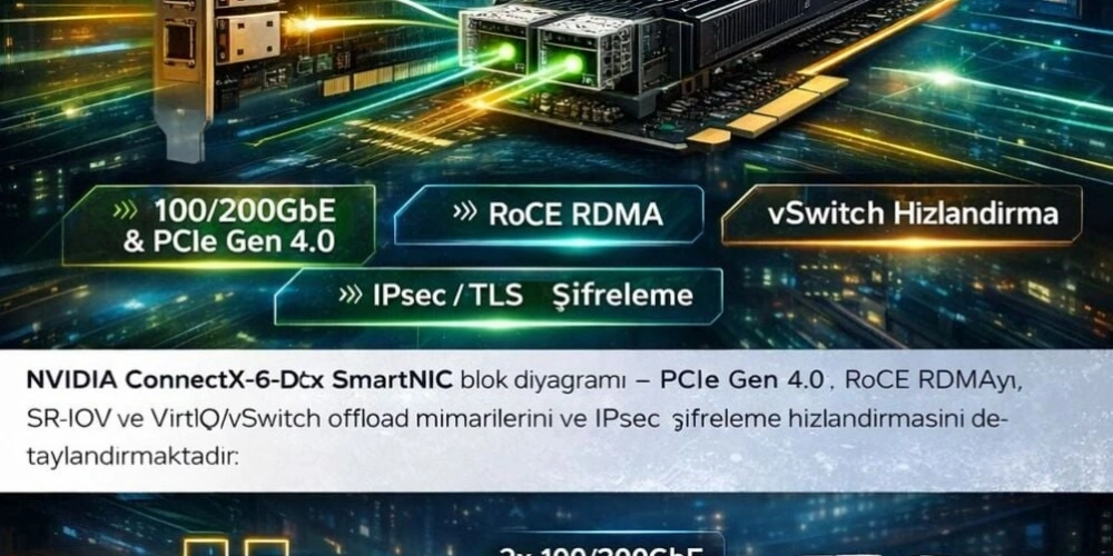 NVIDIA ConnectX-6 Dx SmartNIC Teknik İncelemesi | DPU Veri Merkezi Ağ Kartı