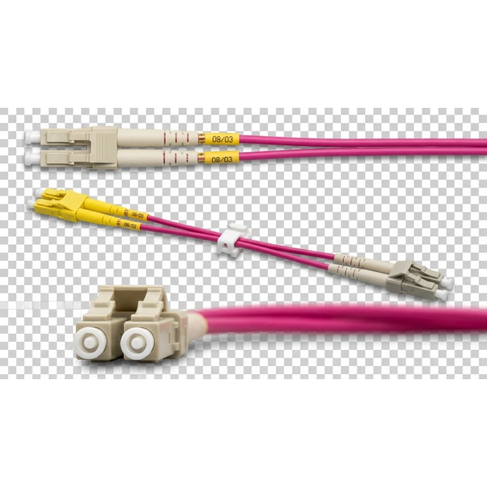 50 cm OM4 Fiber Patch Kablo LC-LC | 10GbE 25GbE 40GbE 100GbE LSZH | LinkREAL