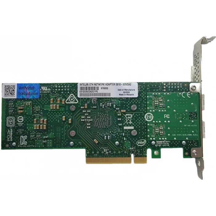 Intel E810-XXVDA2 Dual / 2 Port 25GbE PCIe X16 Ethernet Kart
