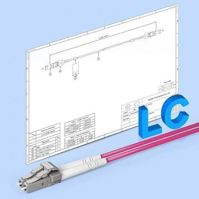 3 Metre OM4 Fiber Patch Kablo LC-LC | 10G 25G 40G 100G LSZH | LinkREAL