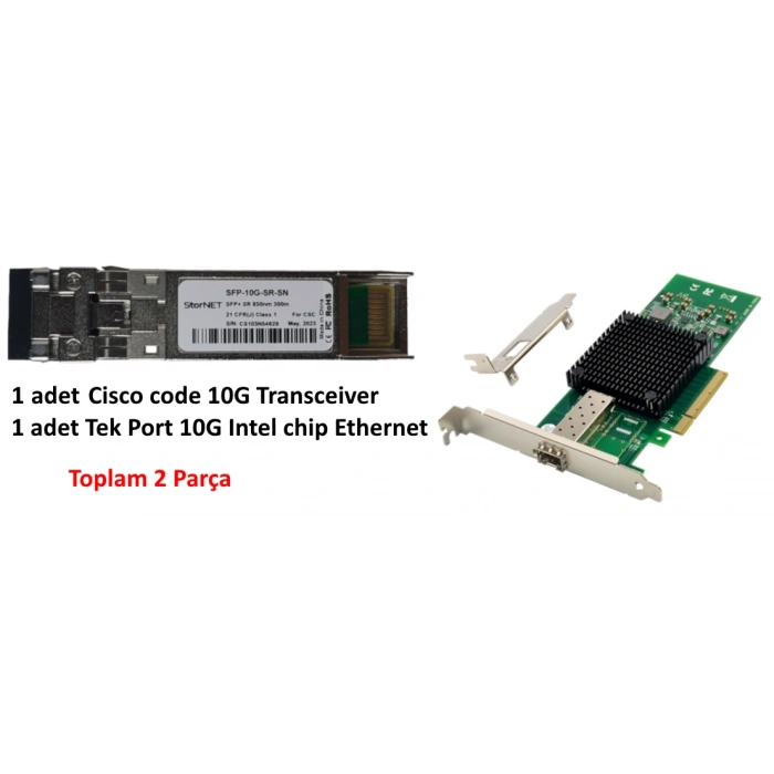 Bundle-X520-DA1 Tek Port Ethernet + 1 adet Cisco code Transceiver
