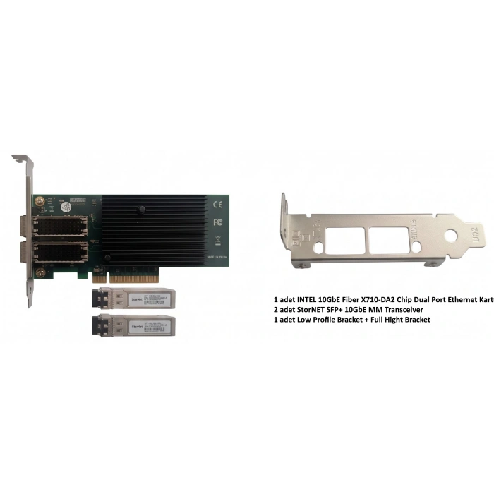 Bundle X710-DA2 Dual Port 10G + 2 adet Transceiver (MSA)