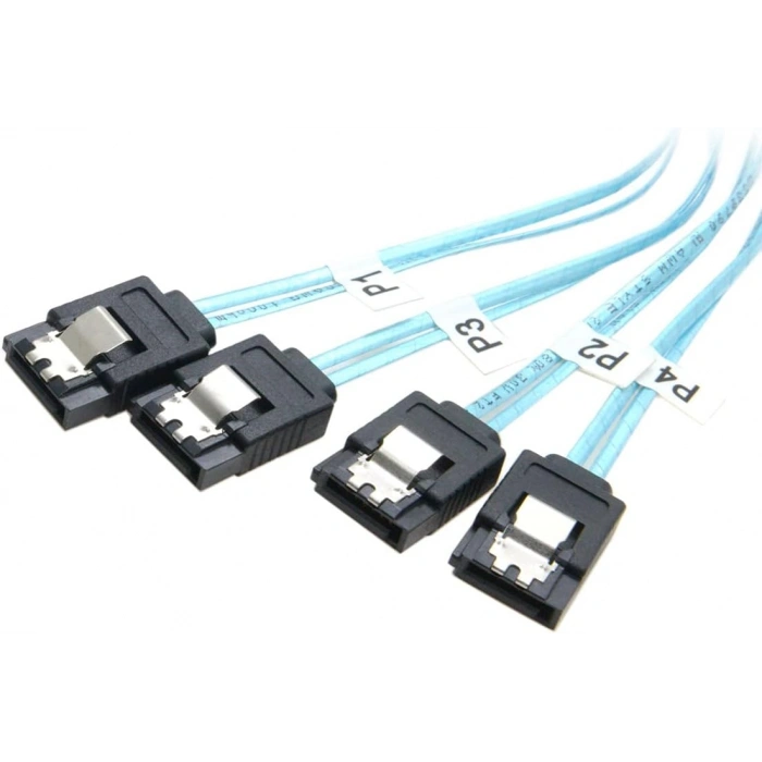 SFF‑8654 (x4) to 4 adet Sata kablo 50cm
