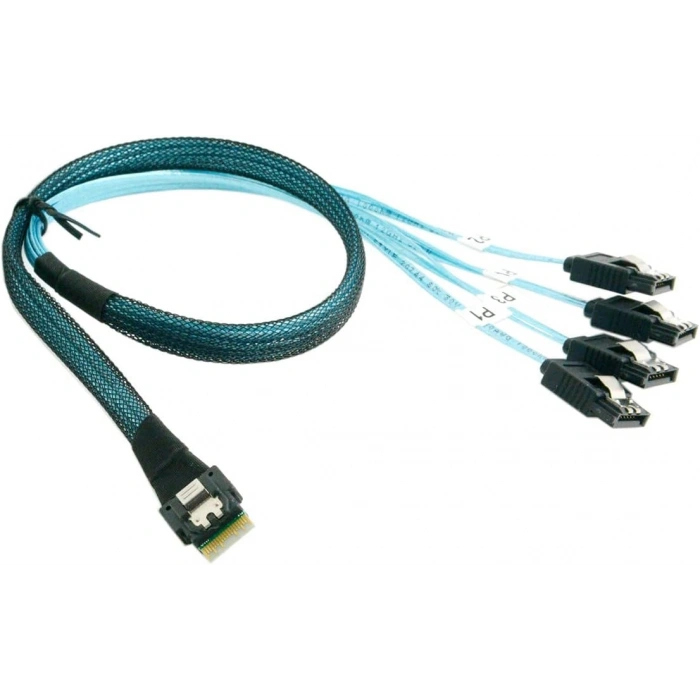 SFF‑8654 (x4) to 4 adet Sata kablo 50cm