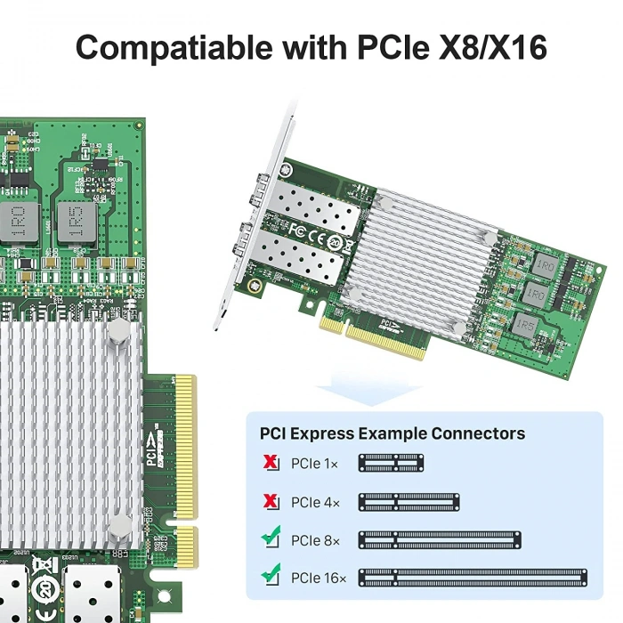 BCM57810S Broadcom 10G Dual Port Fiber Ethernet Kart