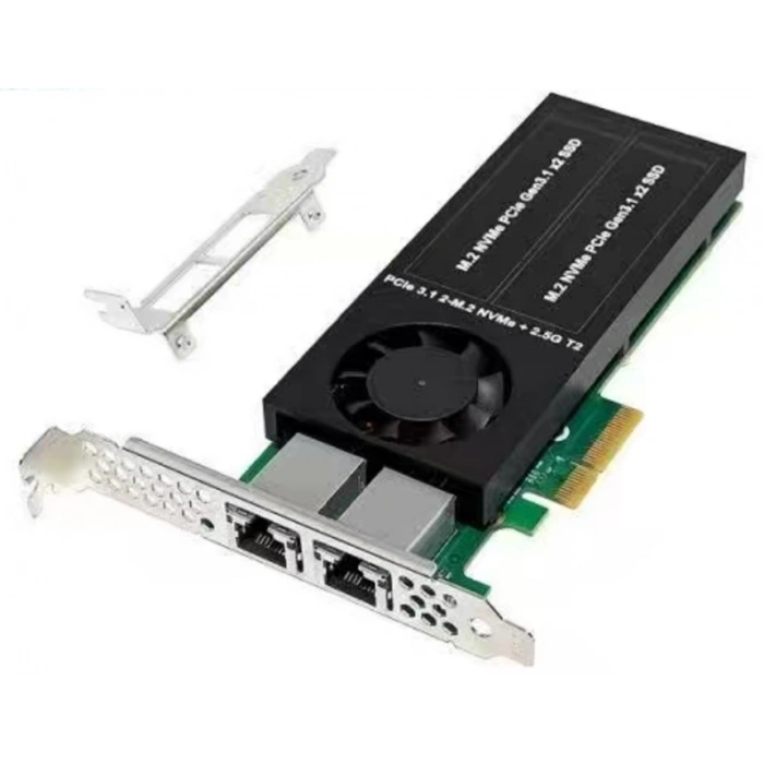 Ethernet +M2 Kart PCIe 3.0 ×4 ASM2812 & I226 2N2T Chipset: ASM2812 + I226
