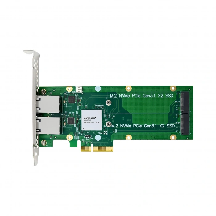 Ethernet +M2 Kart PCIe 3.0 ×4 ASM2812 & I226 2N2T Chipset: ASM2812 + I226