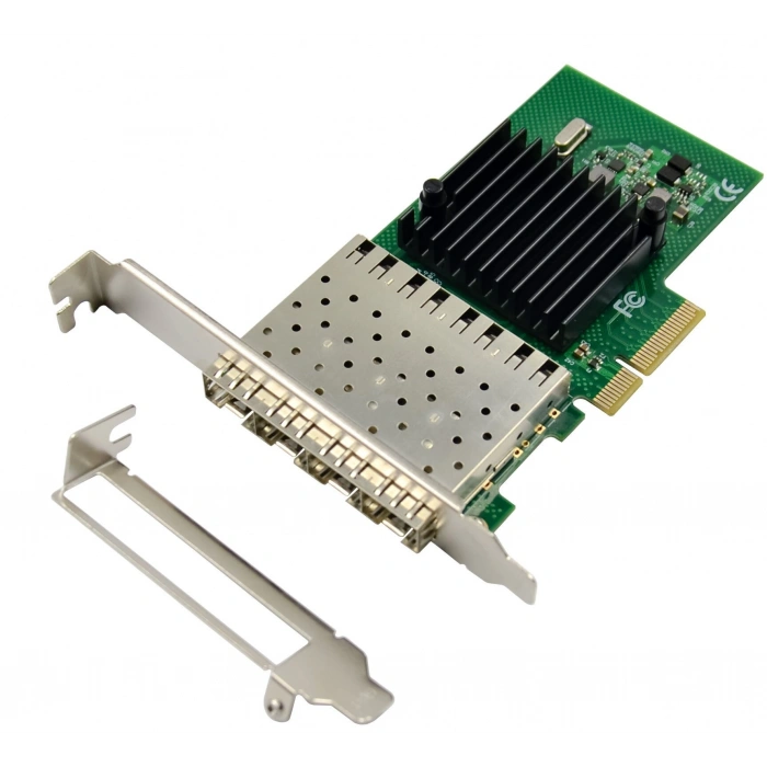 intel I350-F4 ChipSet 4 Port 1G X4 Fiber Ethernet Kart |StorNET marka