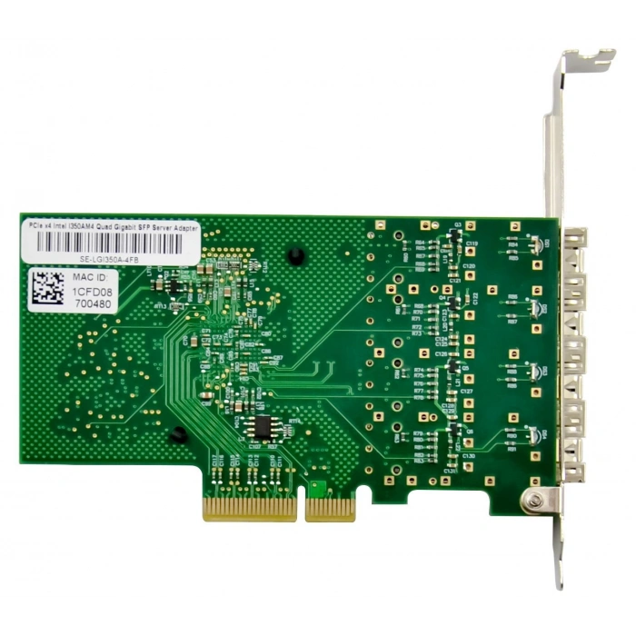 intel I350-F4 ChipSet 4 Port 1G X4 Fiber Ethernet Kart |StorNET marka