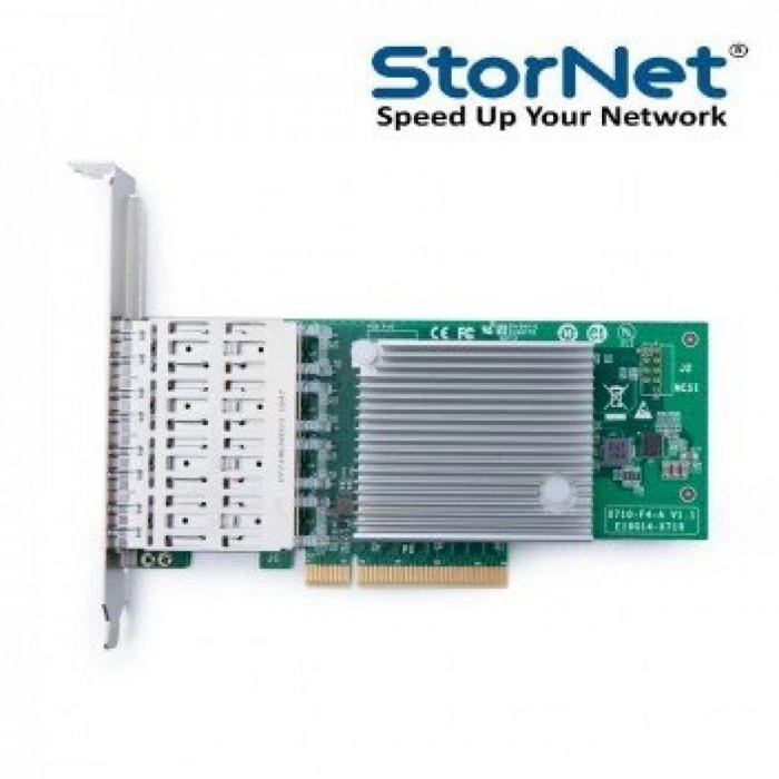 Intel X710-DA4 4 Port 10GbE SFP+ PCIe 3.0 x8 Ethernet Kartı | StorNET
