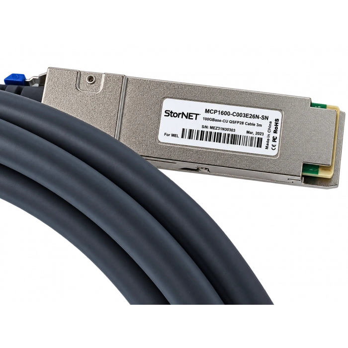 Mellanox Kodlu 100G QSFP28 DAC Kablo 3 Metre | LinkREAL