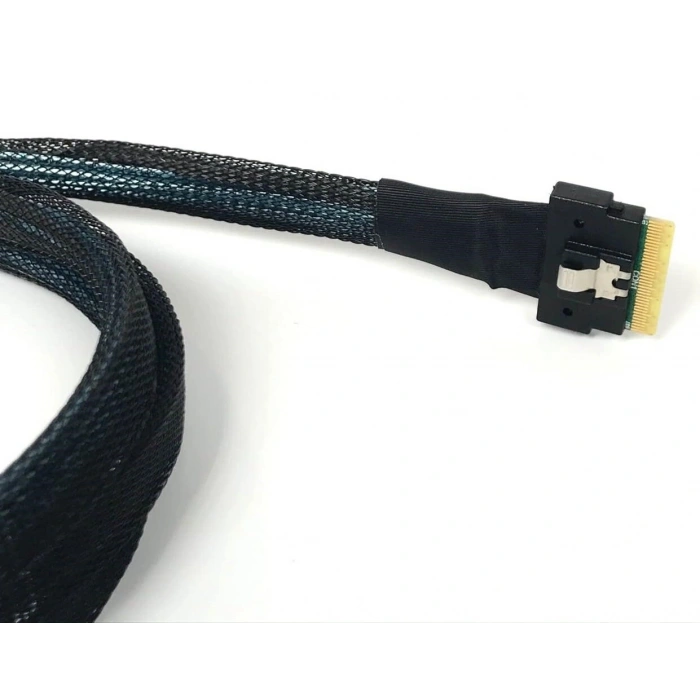 SlimSAS 8i SFF-8654 to 2x Mini-SAS HD SFF-8643 Tri-Mode Kablo | 80 cm
