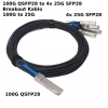 100G QSFP28 to 4x25G DAC Kablo 3m | SKY Series Breakout | Cisco Uyumlu