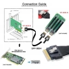 SFF-8654 8i 74pin Dual SFF-8654 4i 38Pin Kablo 40cm