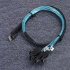 SFF-8654 to 4x SATA Kablo 50cm 12Gb/s SlimSAS 8i | LinkREAL
