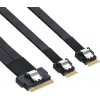 Ultraport Slimline SAS 4.0 SFF-8654 8i 74pin Dual SFF-8654 4i 38Pin Kablo 40cm