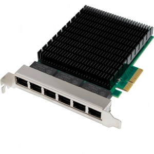 PCIe x4 I350-T6 Six- 1GbE RJ45 Copper Server NIC Chipset: Intel I350AM4 & I350AM2