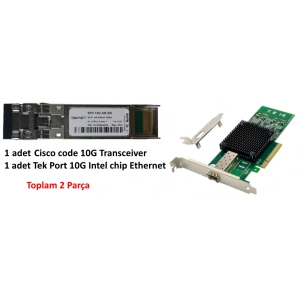 Bundle-X520-DA1 Tek Port Ethernet + 1 adet Cisco code Transceiver