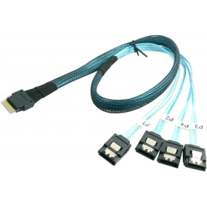 SFF‑8654 (x4) to 4 adet Sata kablo 50cm