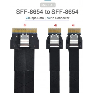 SFF-8654 8i 74pin Dual SFF-8654 4i 38Pin Kablo 40cm