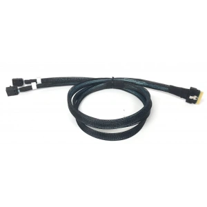 SlimSAS 8i SFF-8654 to 2x Mini-SAS HD SFF-8643 Tri-Mode Kablo | 80 cm